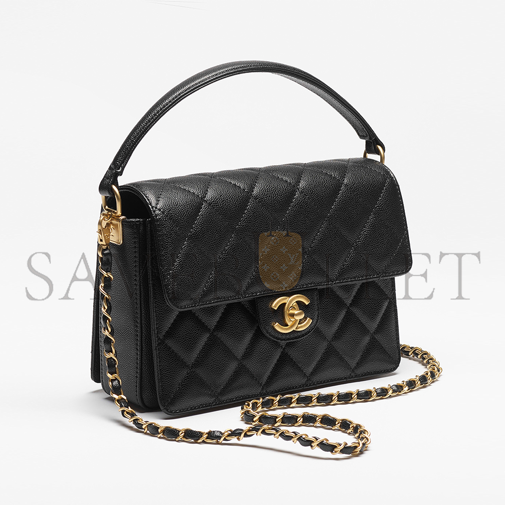 CHANEL SMALL FLAP BAG WITH TOP HANDLE AS5166 (19*14*4.5cm)